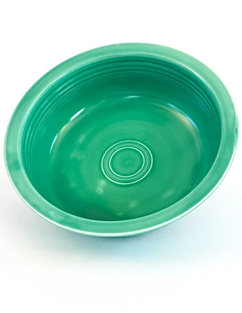 green vintage fiestaware large 9 and a half inch round nappie vegetable bowl for sale