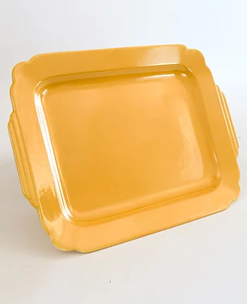 Vintage Riviera Pottery Batter Tray in Original Yellow Glaze for Sale