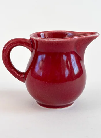  Vintage Homer Laughlin Woolworths Toy Individual Creamer in Original Maroon Glaze for Sale