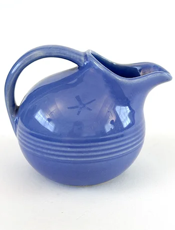 Blue Vintage Harlequin Novelty Ball Creamer