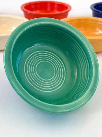 Vintage Fiestaware Original Green 4 and 3 quarters inch Berry Bowl For Sale