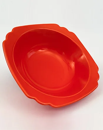 red riviera round nappie vegetable bowl for sale