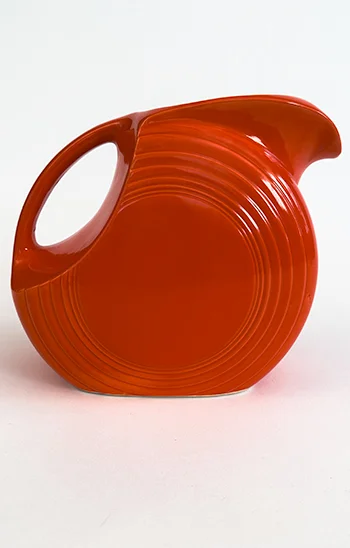 Red Vintage Fiestaware Disc Water Pitcher for sale