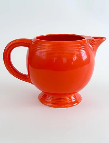 vintage fiestaware original red ice lip pitcher
