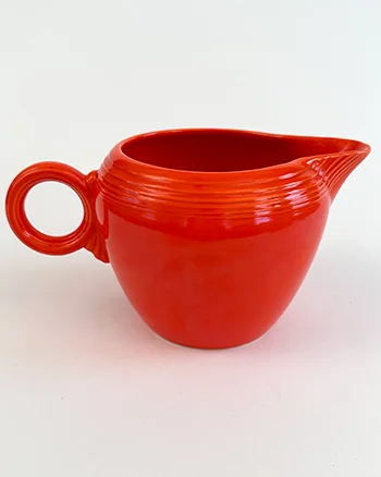 red vintage fiestaware 2 pint ring handled jug for sale