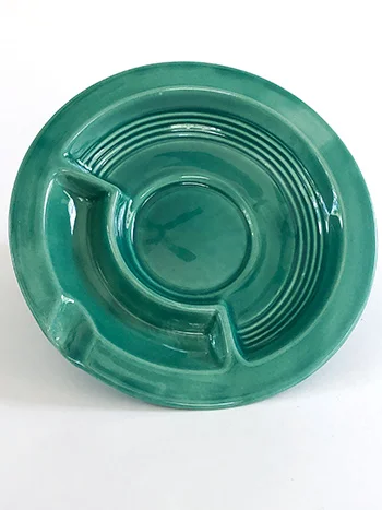 spruce green vintage harlequin homer laughlin saucer ashtray