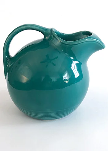 Vintage Harlequin Spruce Green Service Water Ball Pitcher For Sale