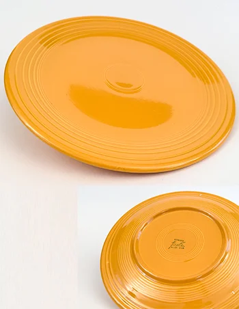 vintage fiestaware yellow 13 inch chop plate