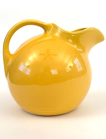 yellow vintage harlequin service water ball pitcher
