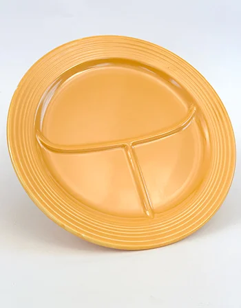 Rare Vintage Fiestaware Yellow 12 inch Divided Compartment Plate