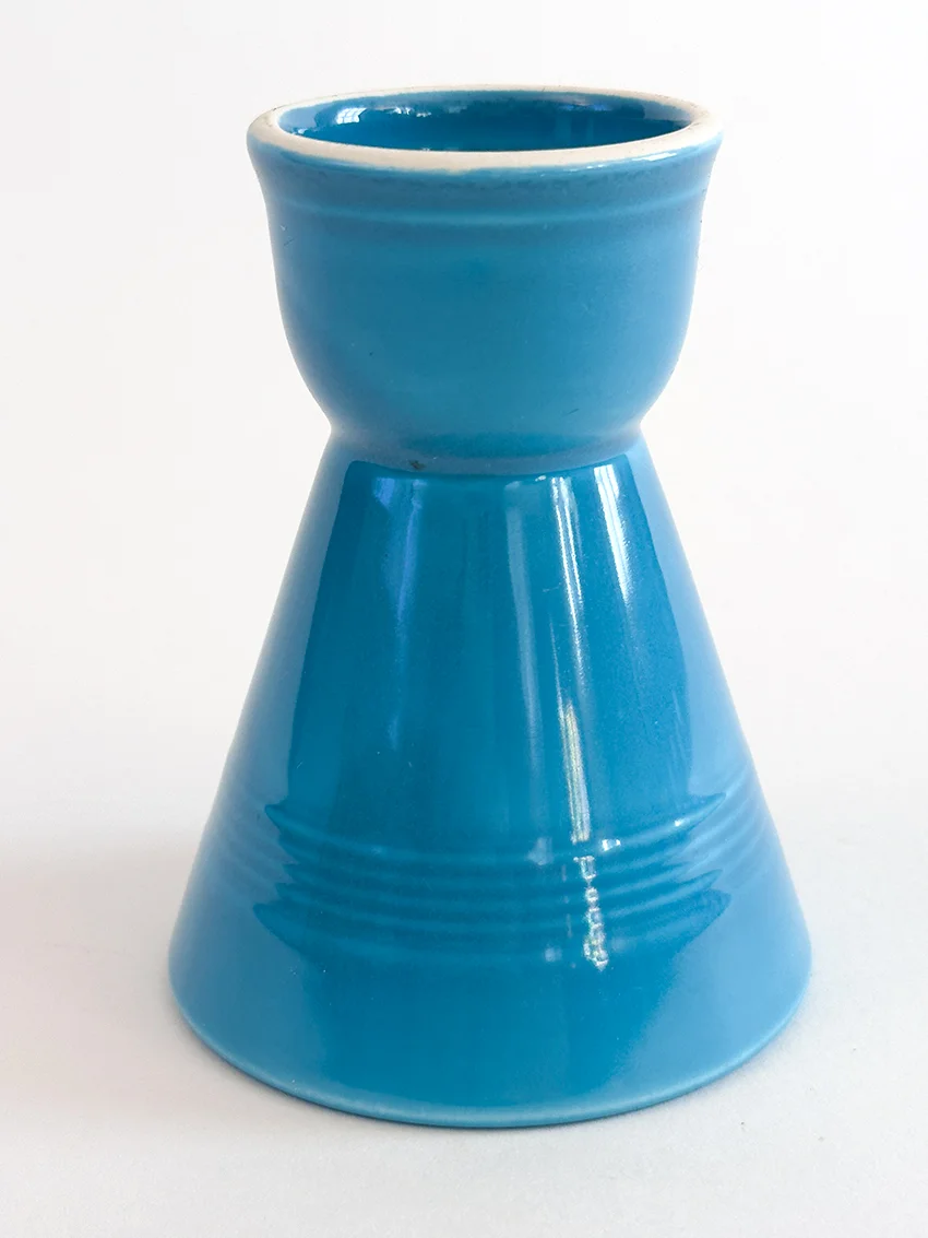 turquoise vintage harlequin double egg cup for sale