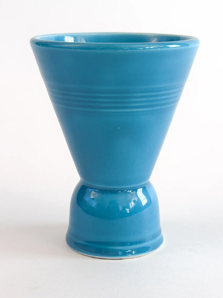 turquoise vintage harlequin double egg cup for sale