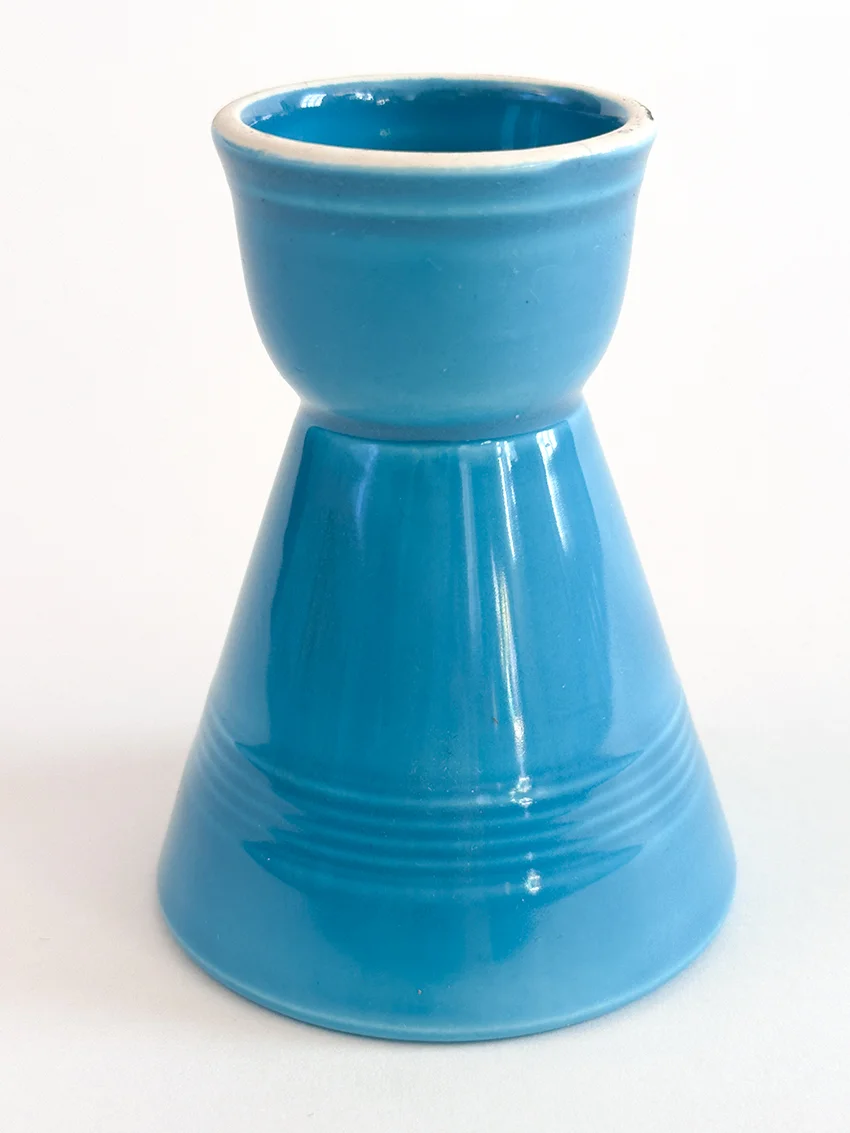 turquoise vintage harlequin double egg cup for sale