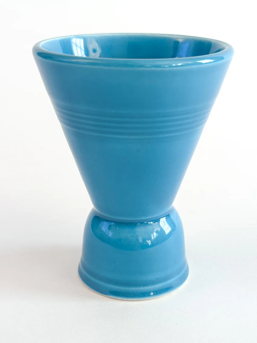 turquoise vintage harlequin double egg cup for sale