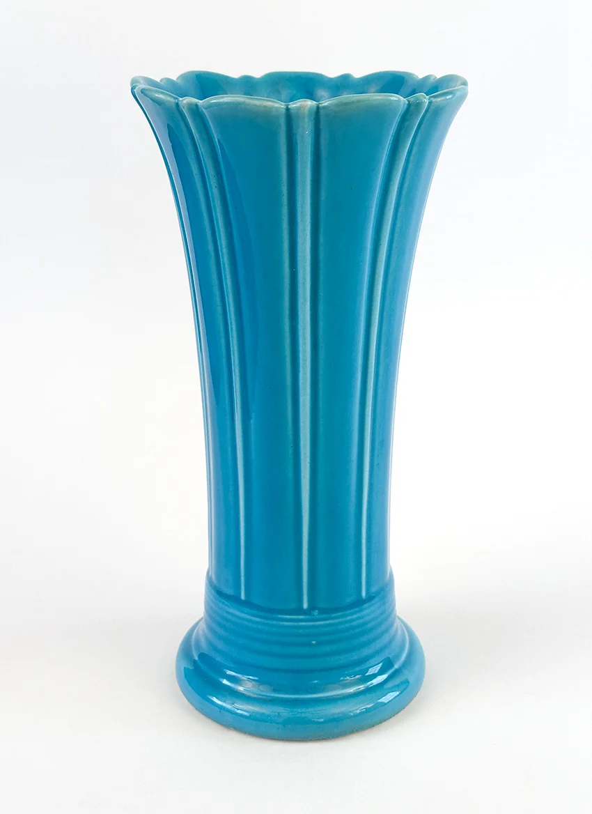 turquoise vintage fiestaware 10 inch vase for sale