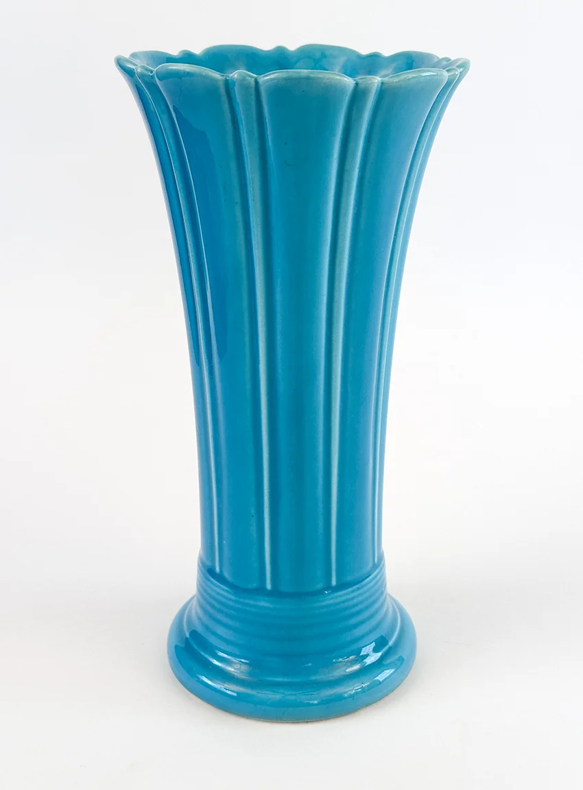 turquoise vintage fiestaware 10 inch vase for sale