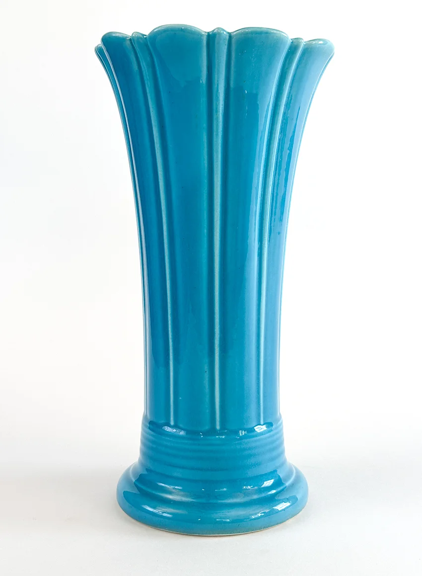 turquoise vintage fiestaware 10 inch vase for sale