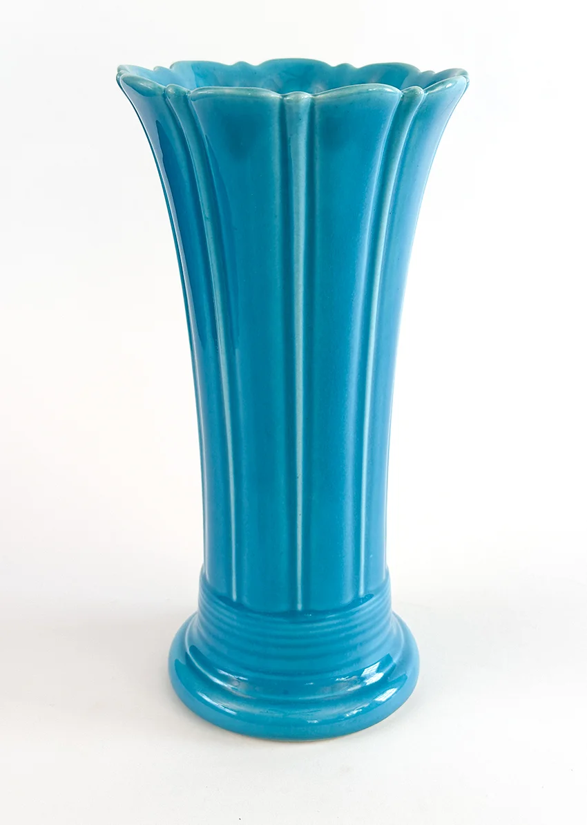 turquoise vintage fiestaware 10 inch vase for sale