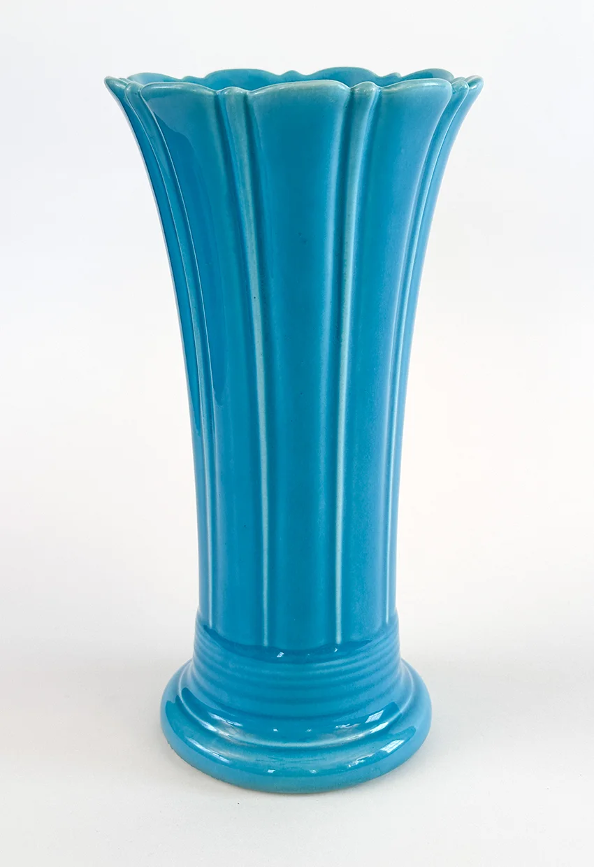 turquoise vintage fiestaware 10 inch vase for sale