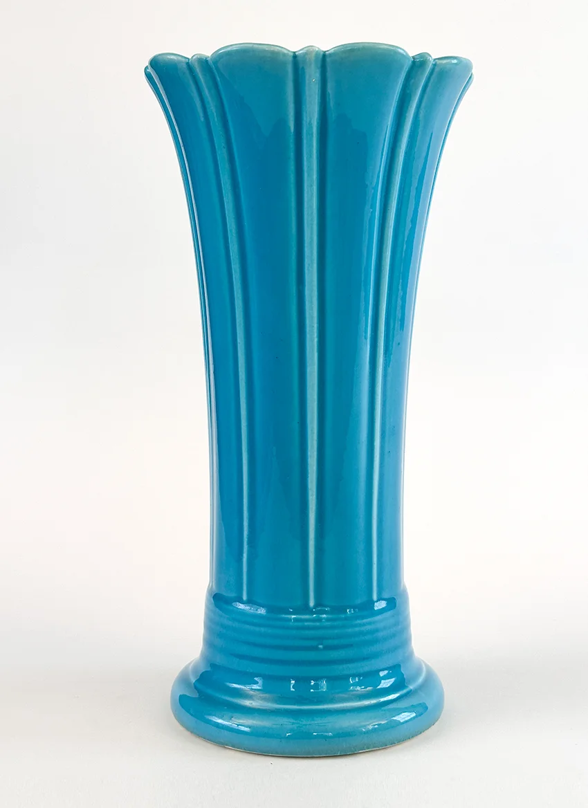 turquoise vintage fiestaware 10 inch vase for sale