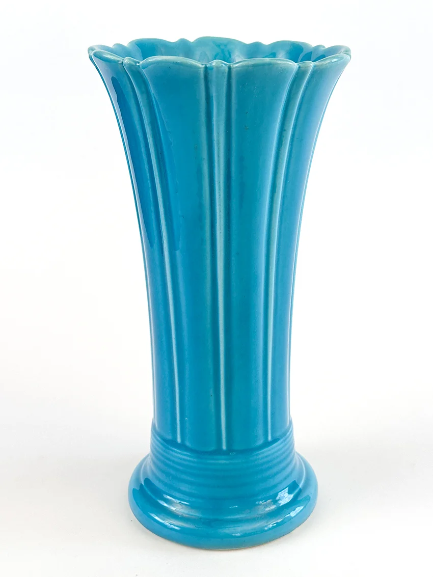 turquoise vintage fiestaware 10 inch vase for sale