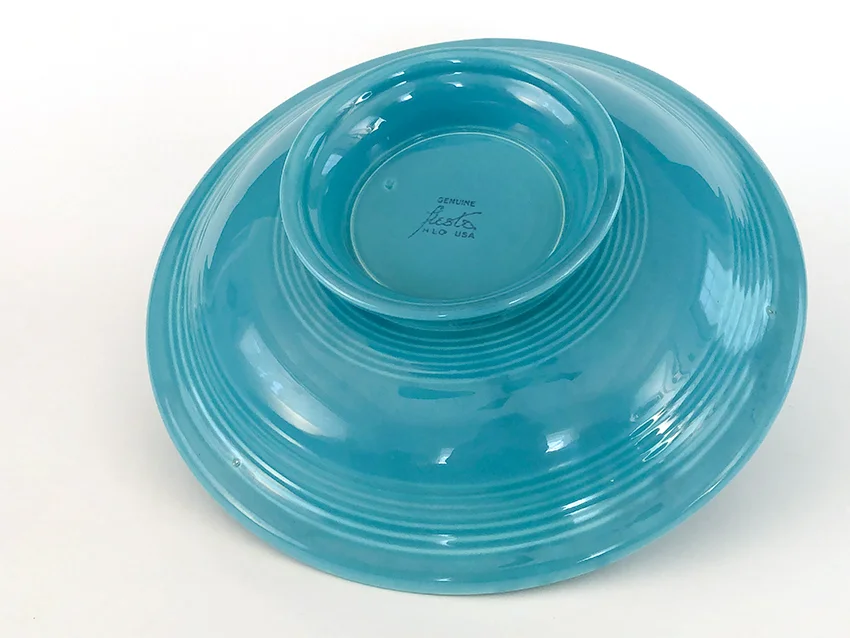 turquoise vintage fiestaware 12 inch footed comport compote for sale