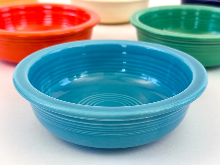 turquoise vintage fiestaware 5 inch fruit bowl