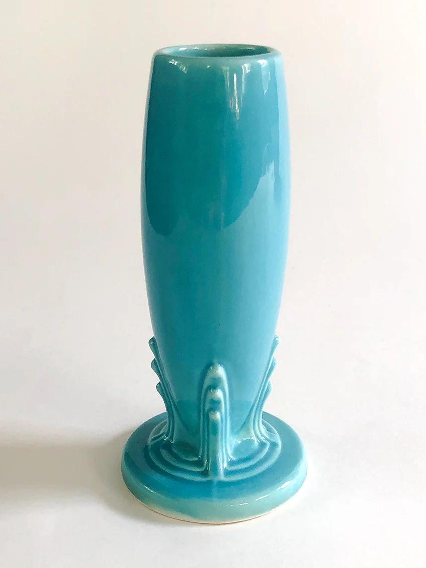 turquoise vintage fiesta bud vase for sale