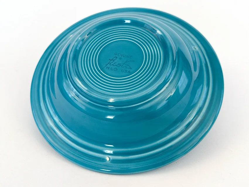 turquoise vintage fiestaware deep plate