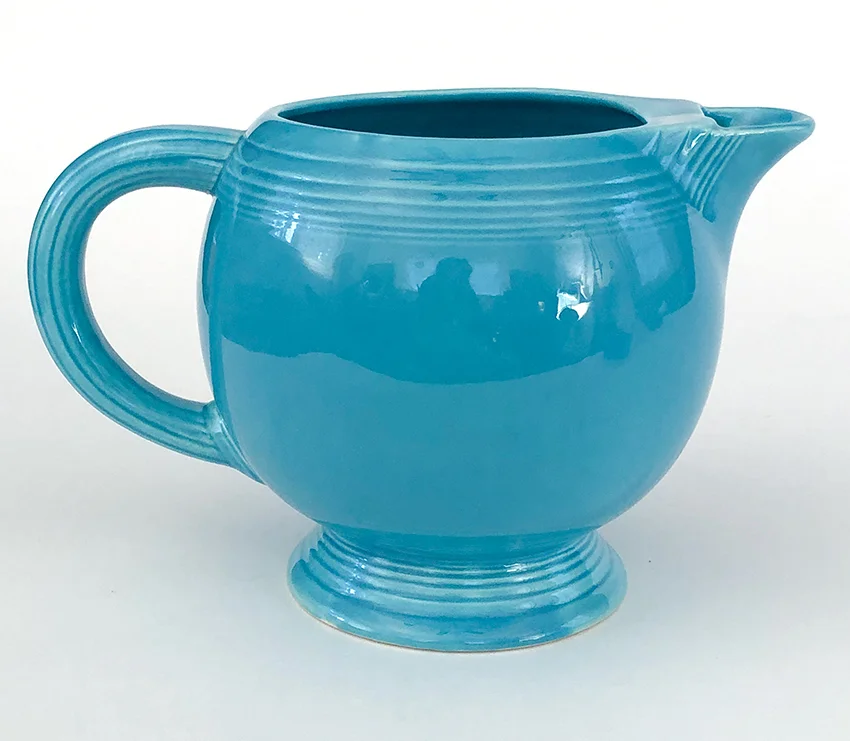 turquoise vintage fiestaware ice lip pitcher for sale