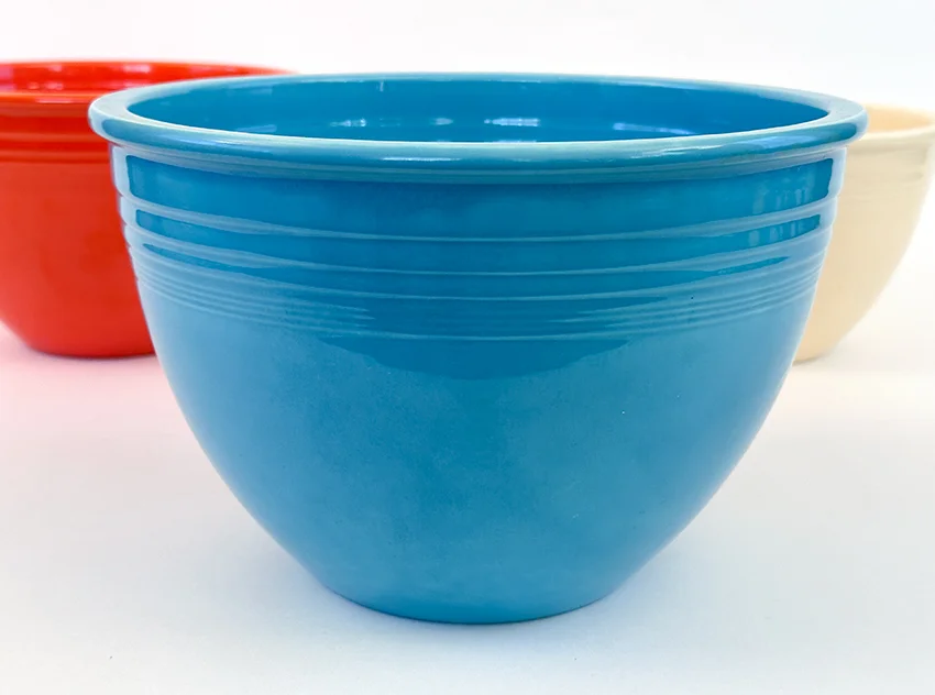 Turquoise vintage fiesta mixing bowl number 7 largest size for sale