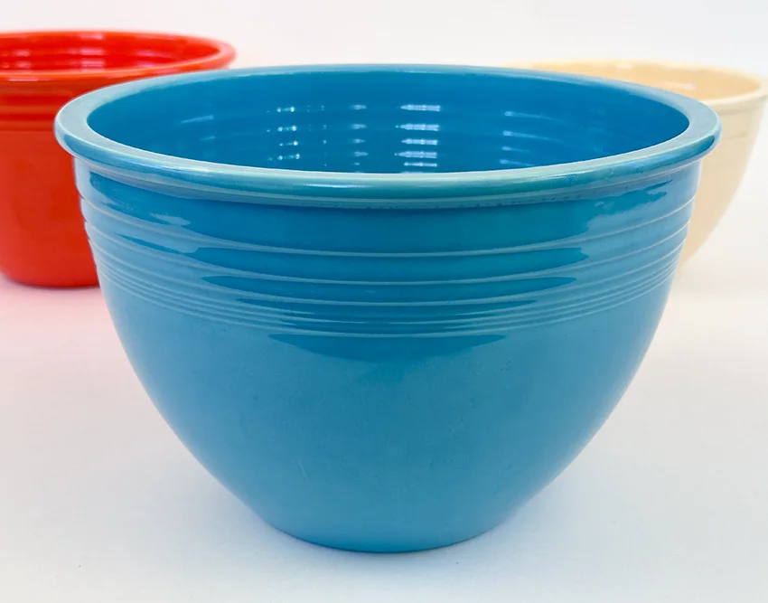 Turquoise vintage fiesta mixing bowl number 7 largest size for sale