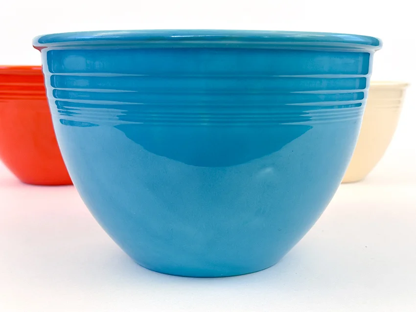 Turquoise vintage fiesta mixing bowl number 7 largest size for sale