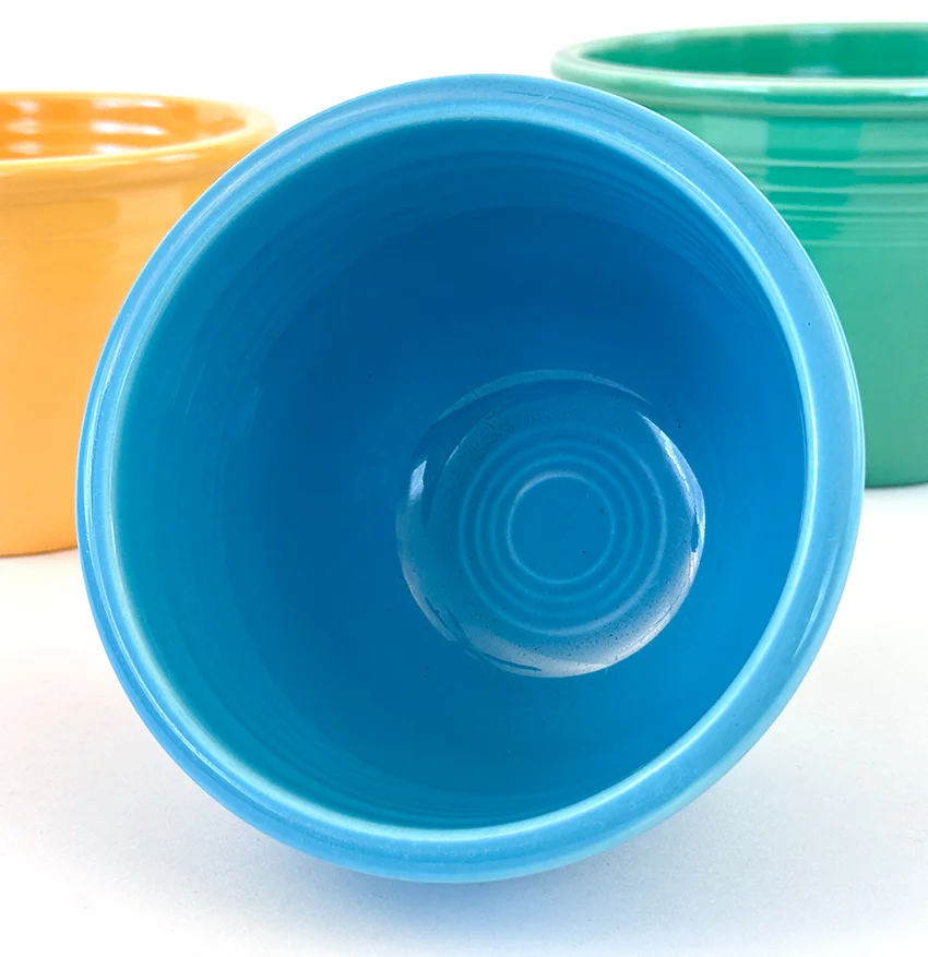 Turquoise fiesta mixing bowl number two size with inside bottom rings for sale