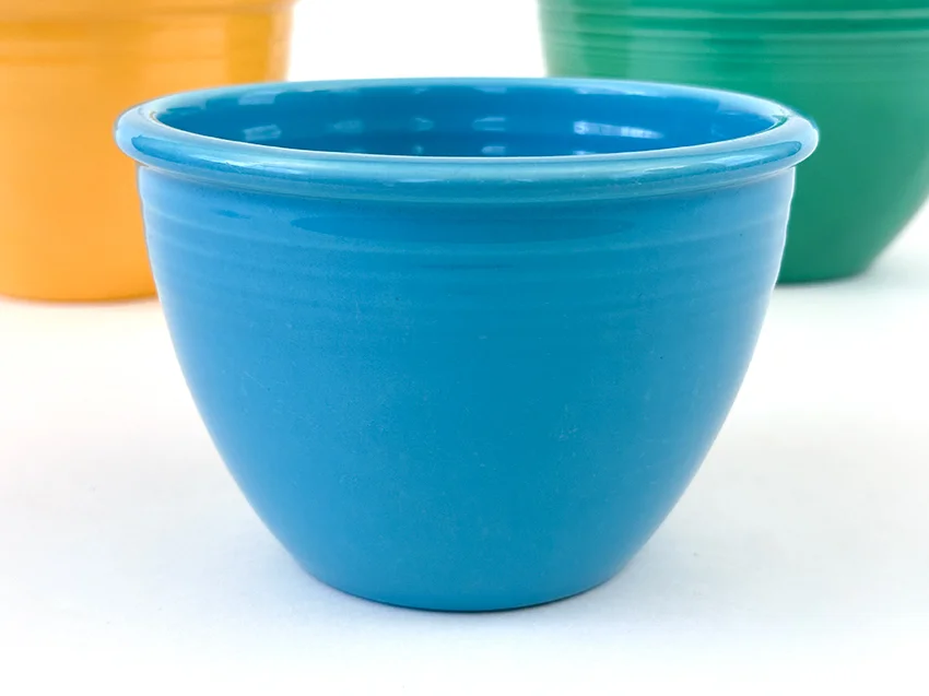 Turquoise fiesta mixing bowl number two size with inside bottom rings for sale