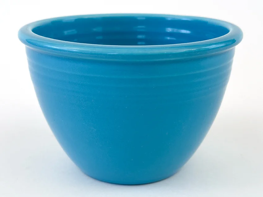 Turquoise fiesta mixing bowl number two size with inside bottom rings for sale