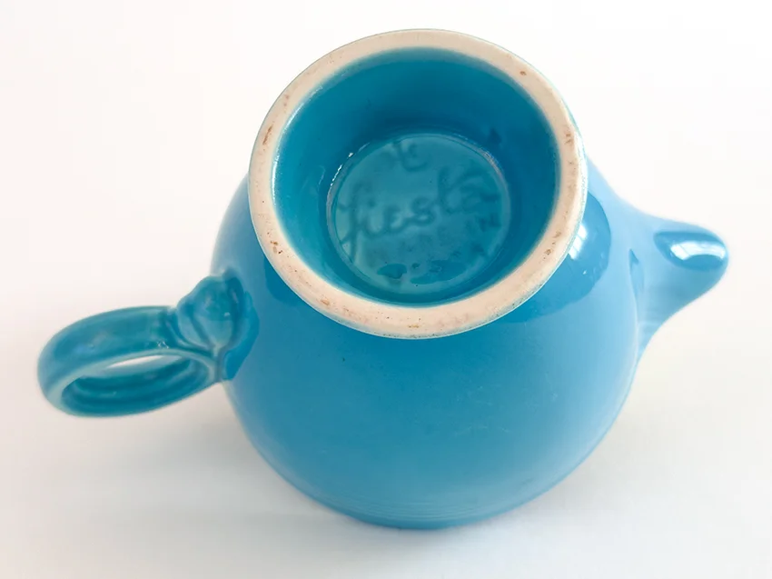 original Turquoise vintage fiesta creamer for sale