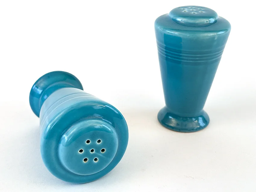 turquoise vintage harlequin salt and pepper shakers for sale