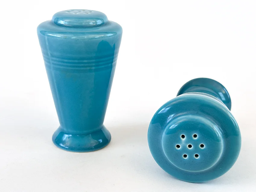 turquoise vintage harlequin salt and pepper shakers for sale