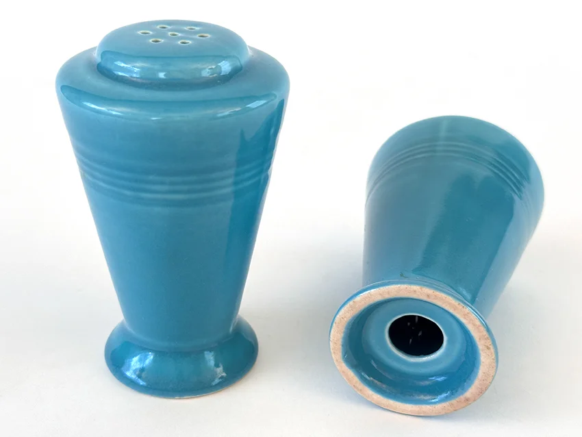 turquoise vintage harlequin salt and pepper shakers for sale