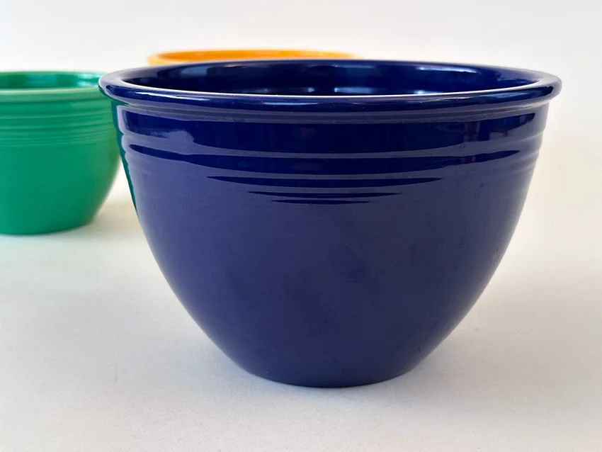 cobalt blue number 5 vintage fiesta mixing bowl for sale