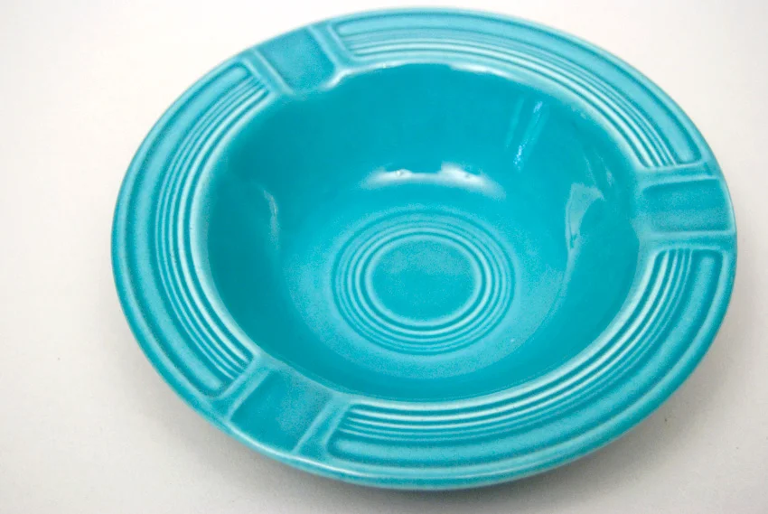 turquoise vintage fiestaware ashtray marked genuine fiesta usa for sale
