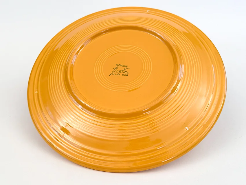 yellow vintage feistaware 13 inch chop plate for sale