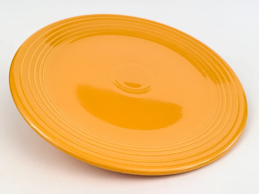 yellow vintage feistaware 13 inch chop plate for sale