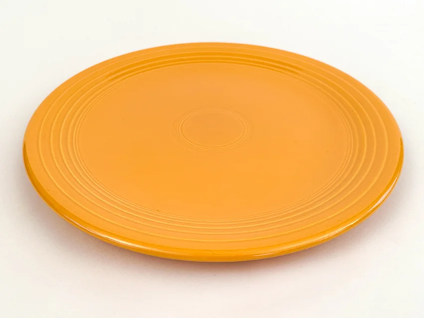 yellow vintage feistaware 13 inch chop plate for sale