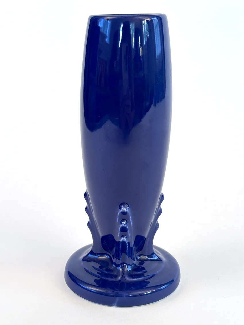 cobalt blue vintage fiesta bud vase for sale