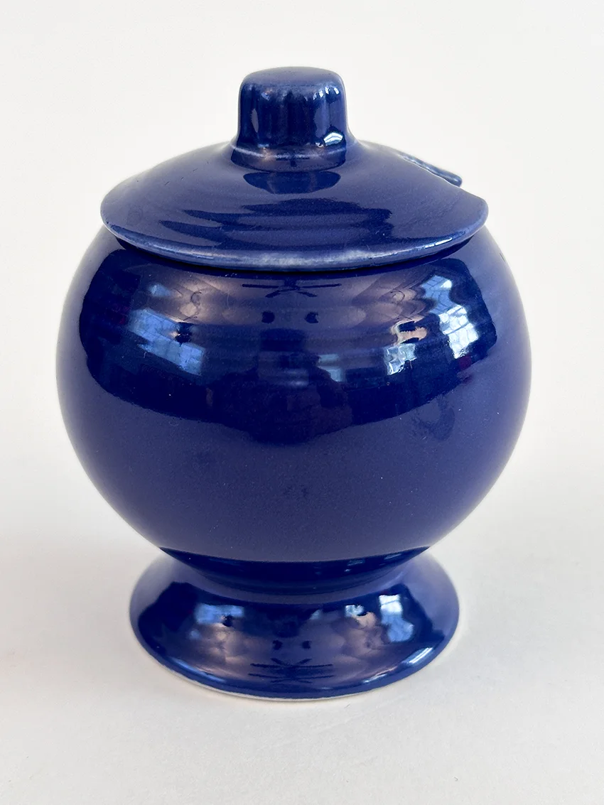 vintage fiestaware cobalt blue mustard for sale