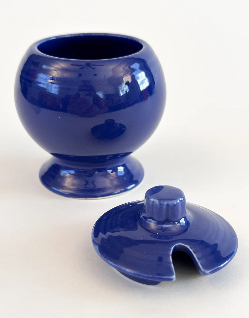 vintage fiestaware cobalt blue mustard for sale