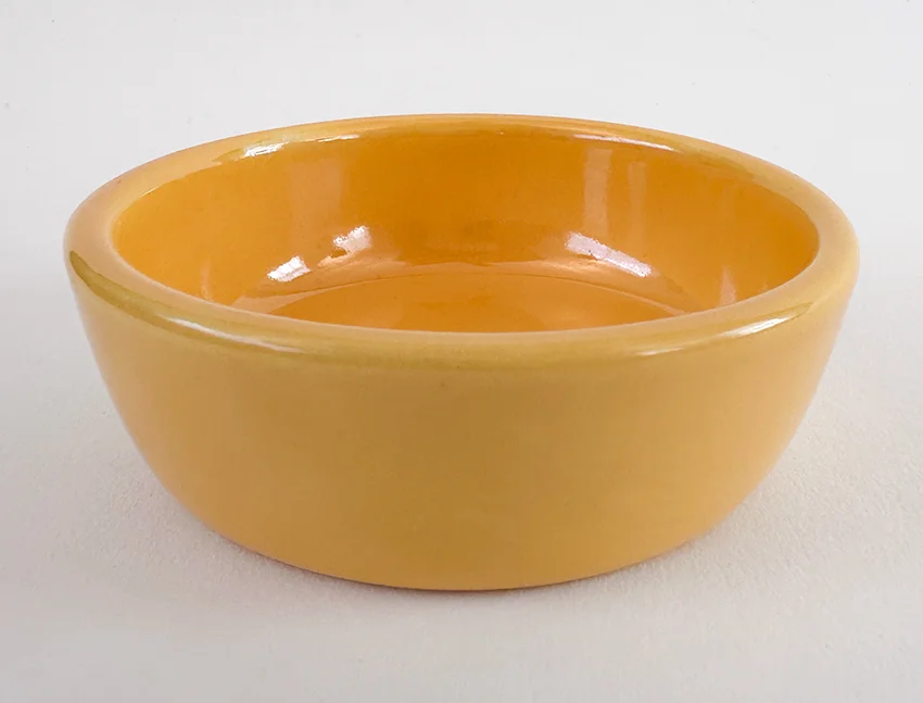 yellow vintage fiestaware relish tray center insert