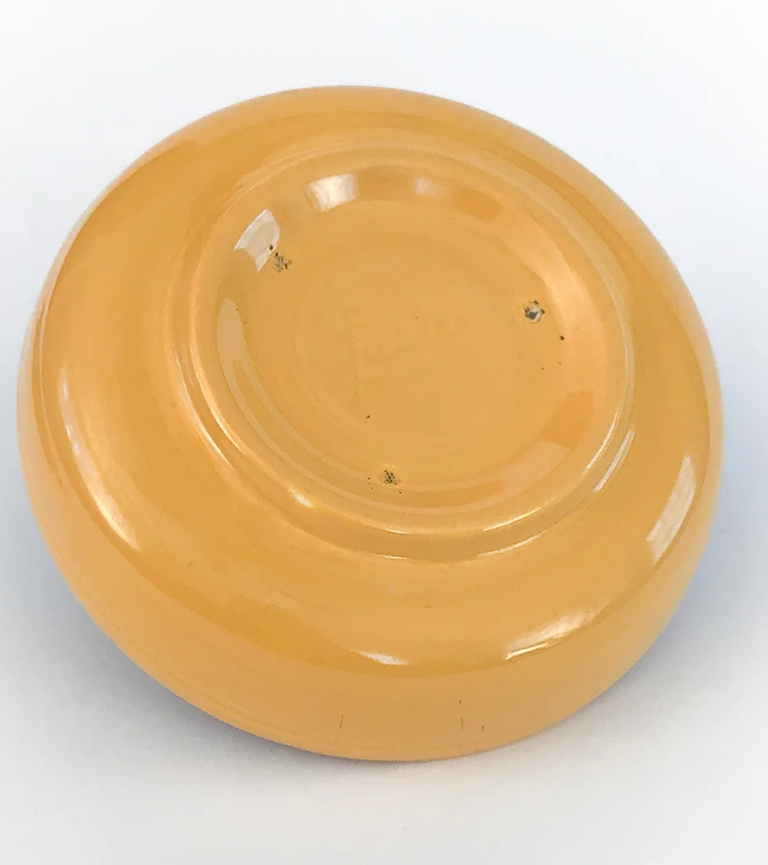 yellow vintage fiestaware dessert bowl